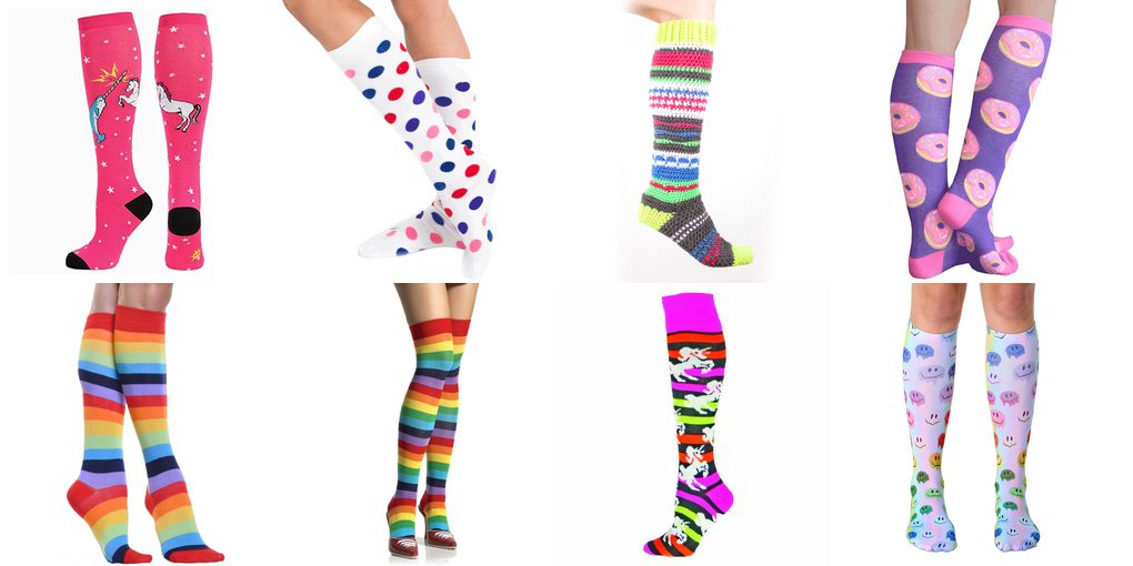 colorful knee socks